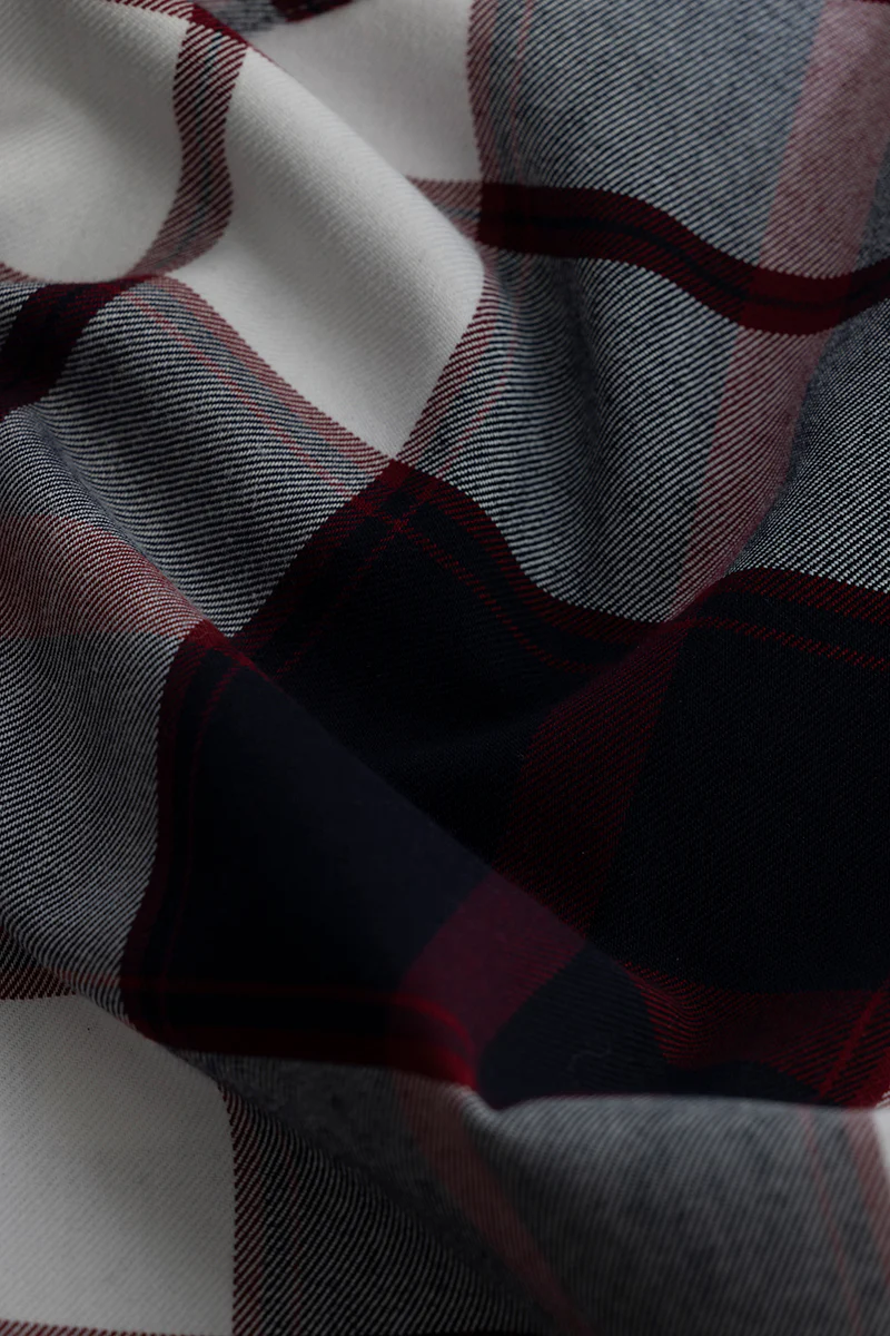 Grid Hatch Maroon Checks Shirt 9 Grid Hatch Maroon Checks Shirt