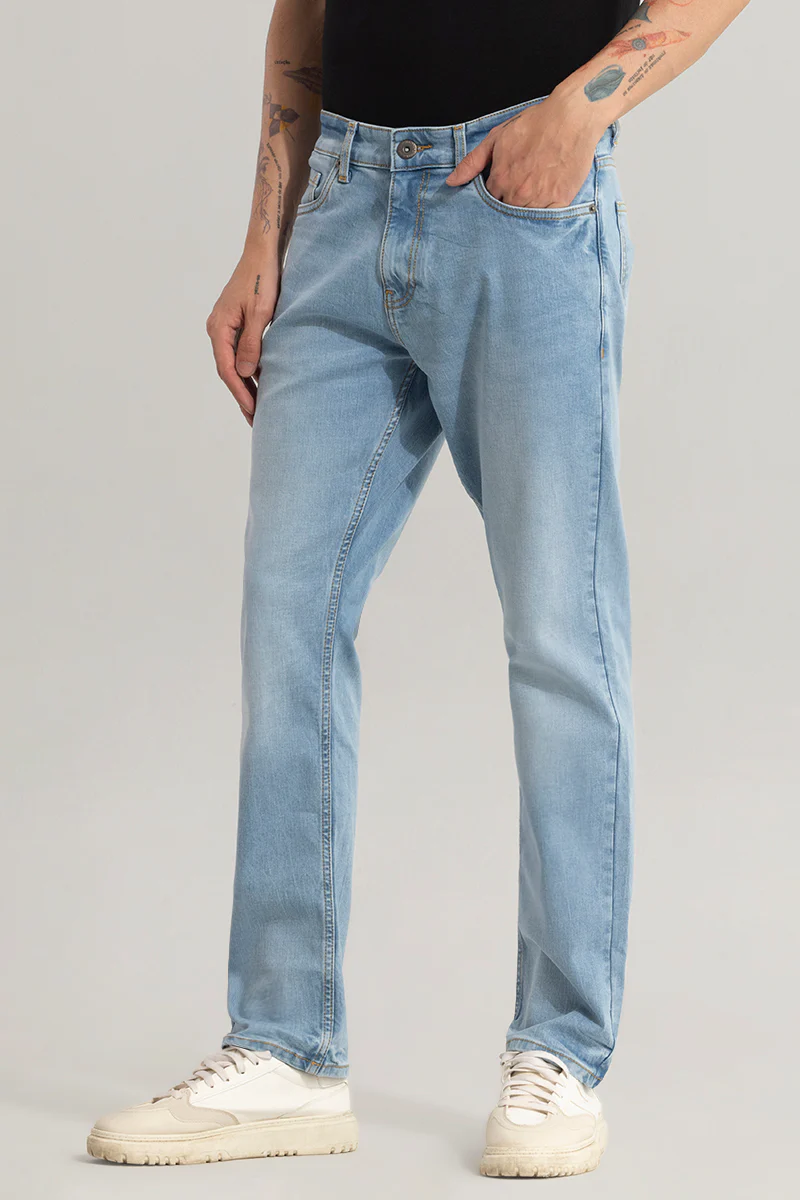 Cascade Light Blue Comfort Fit Jeans 5 Cascade Light Blue Comfort Fit Jeans