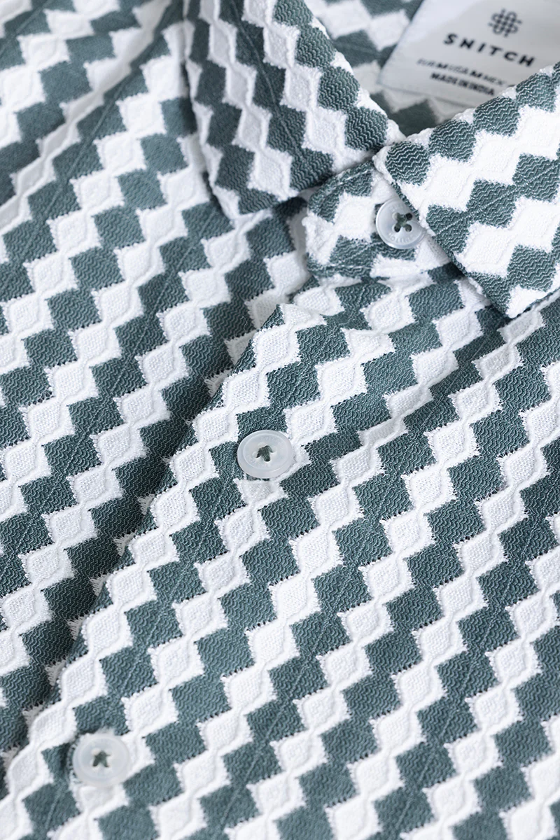 Home 186 Diamond Flow Green Shirt