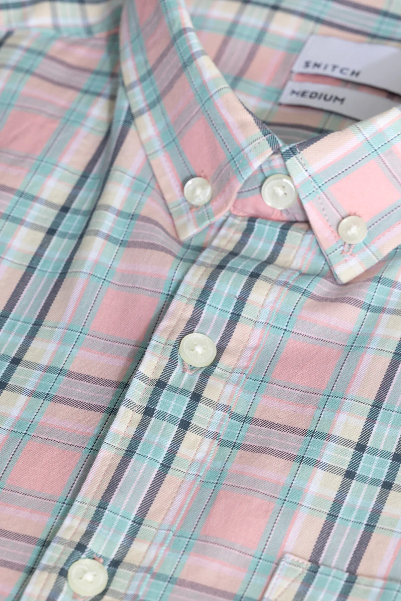 Home 177 Miniature Checks Pink Shirt