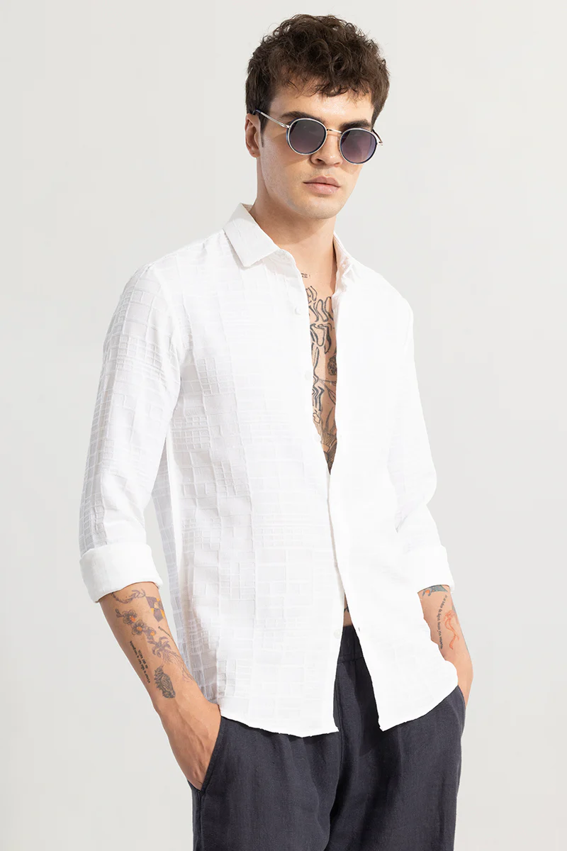 Home 170 Bold Square White Shirt