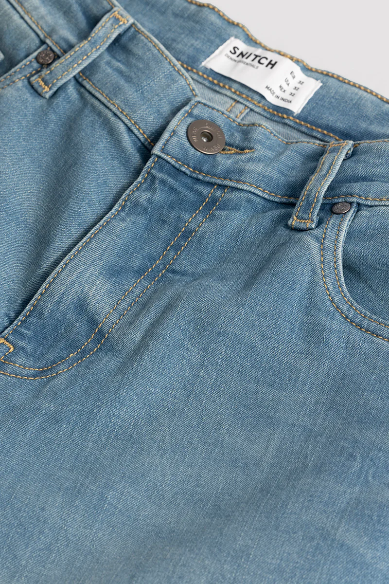 Home 168 Trex Powder Blue Slim Fit Jeans