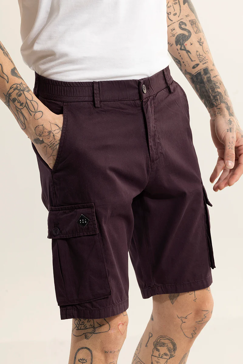 Home 161 Rampage Burgundy Cargo Shorts