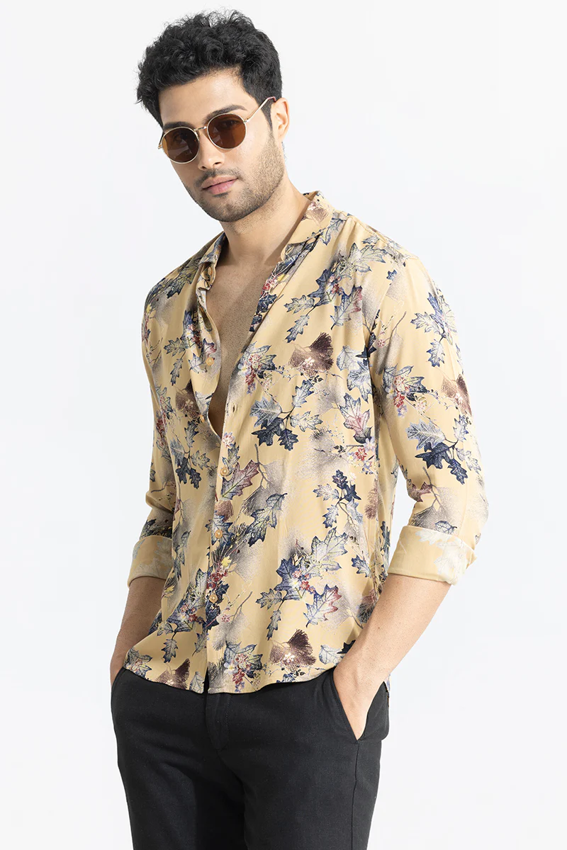 Home 149 Futuristic Fusion Beige Shirt