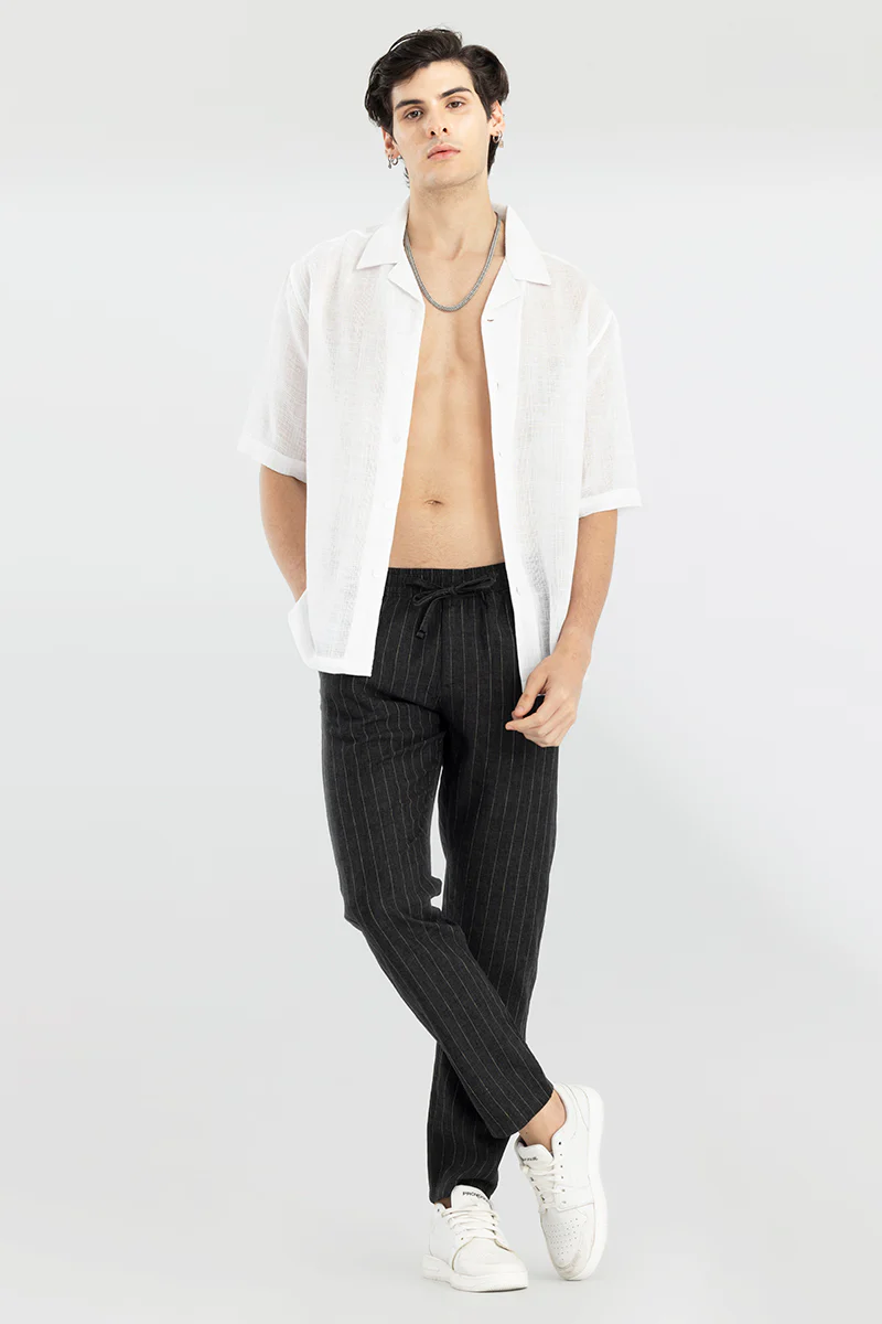 Home 143 Aurabreeze Black Linen Pant