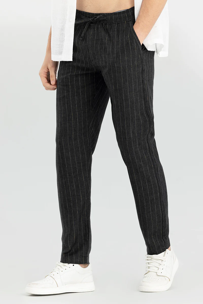 Home 144 Aurabreeze Black Linen Pant
