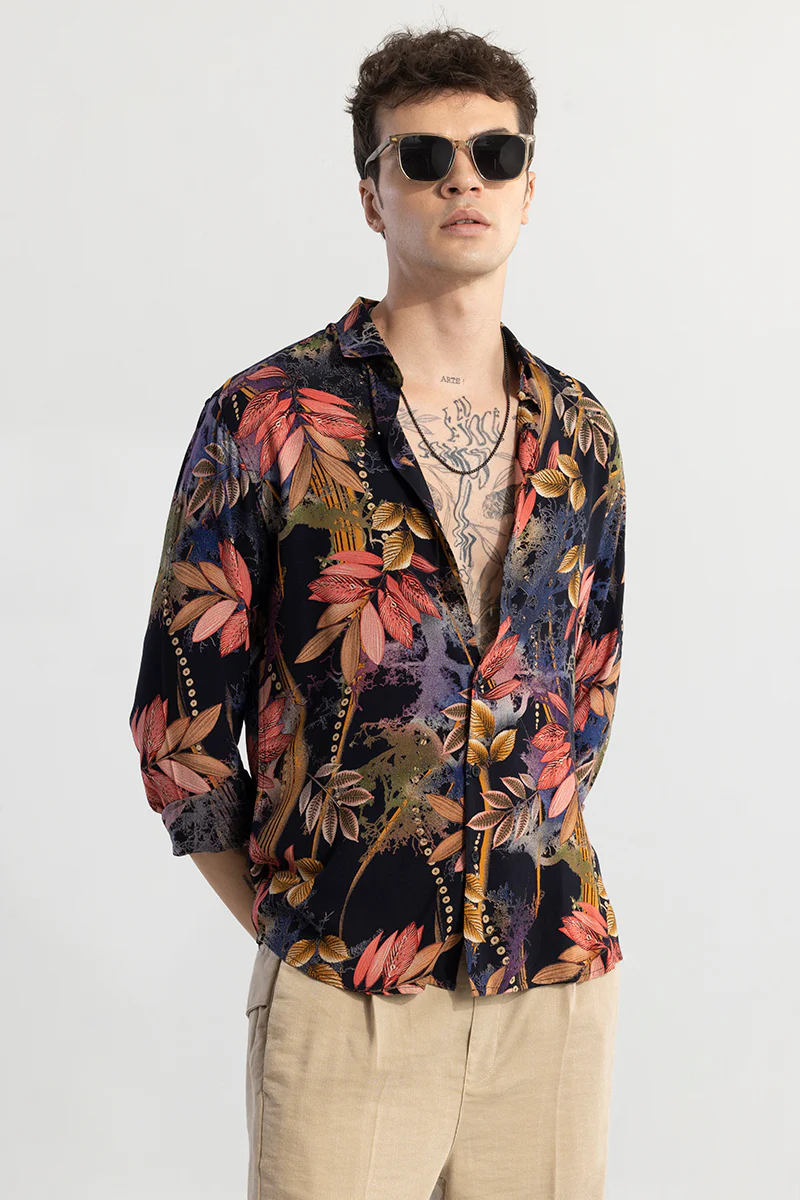 Home 140 Flowerie Red Shirt
