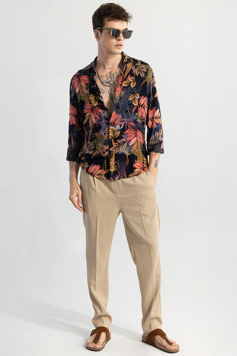 Home 142 Flowerie Red Shirt