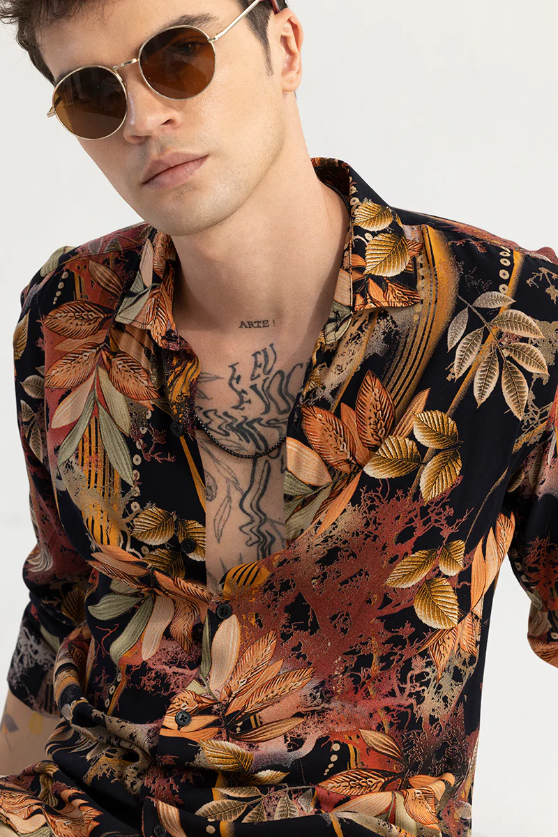 Home 139 Flowerie Orange Shirt