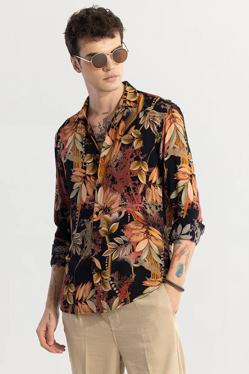Flowerie Orange Shirt 4 Flowerie Orange Shirt