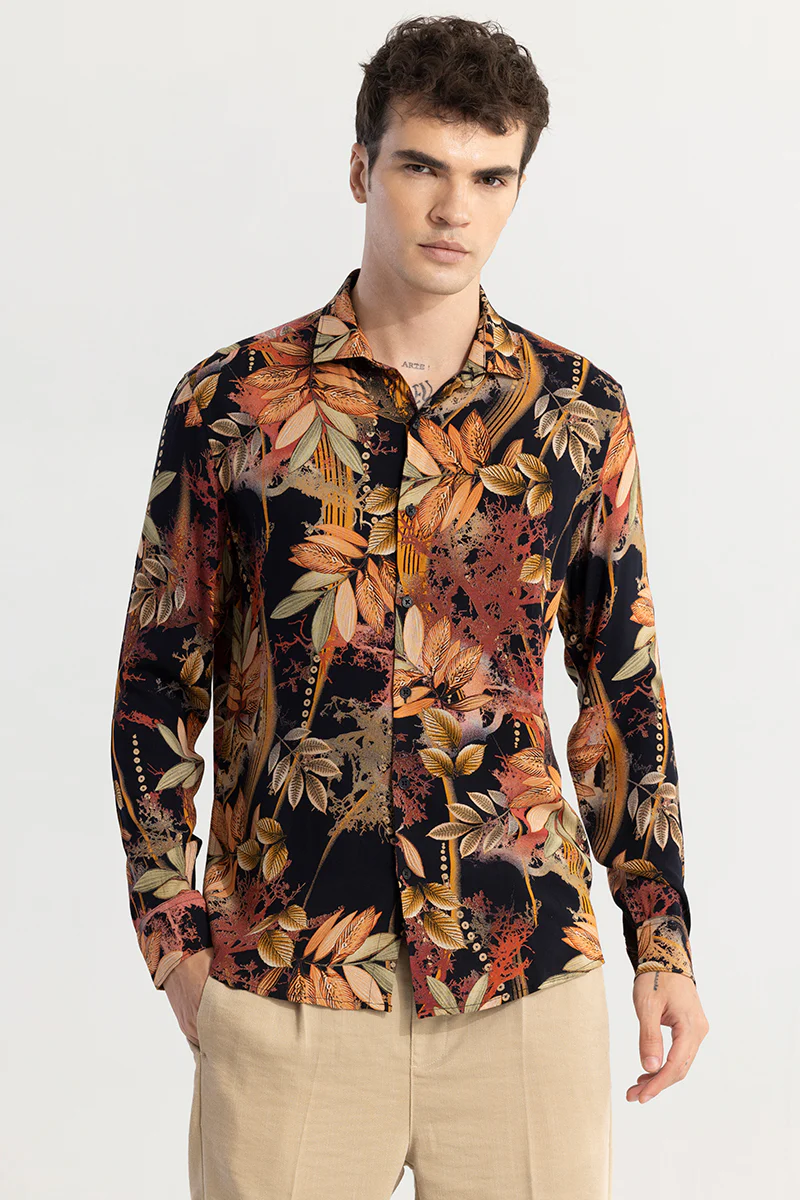 Flowerie Orange Shirt 5 Flowerie Orange Shirt