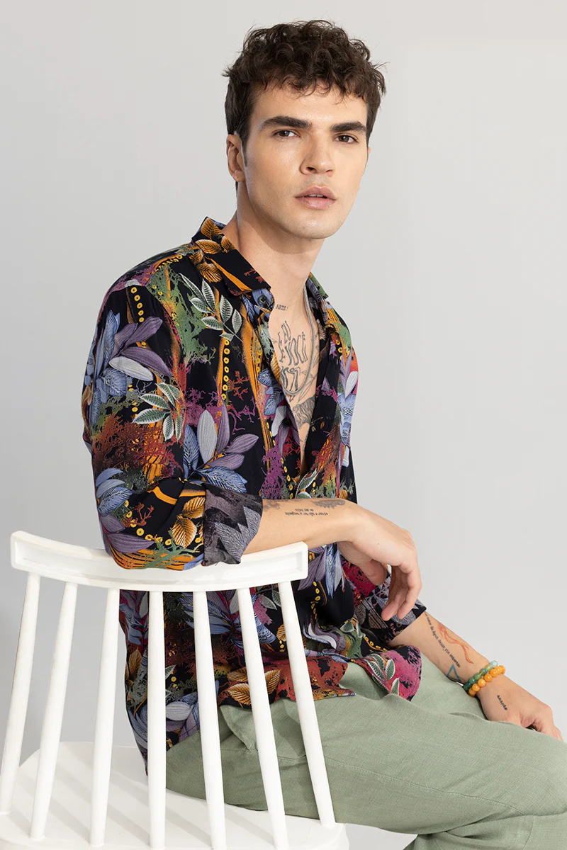 Home 131 Flowerie Purple Shirt