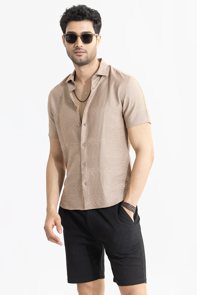 Home 128 Custom Crafted Beige Shirt