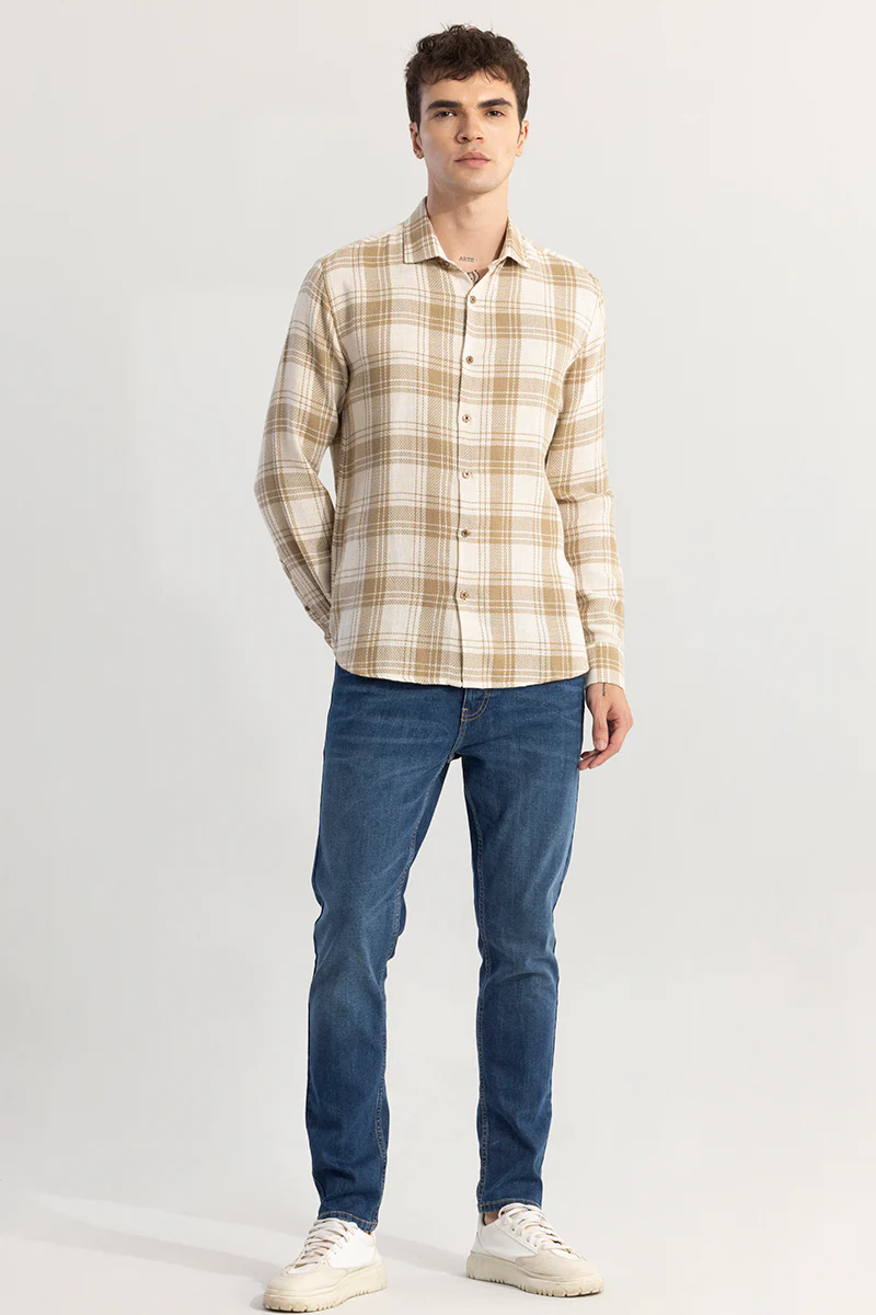 Tartan Tango Beige Checks Shirt 4 Tartan Tango Beige Checks Shirt