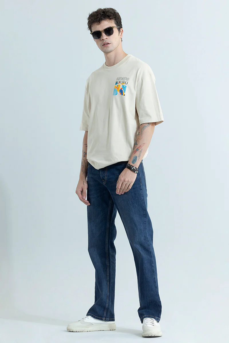 Escape Reality Cream Oversized T-Shirt 4 Escape Reality Cream Oversized T-Shirt