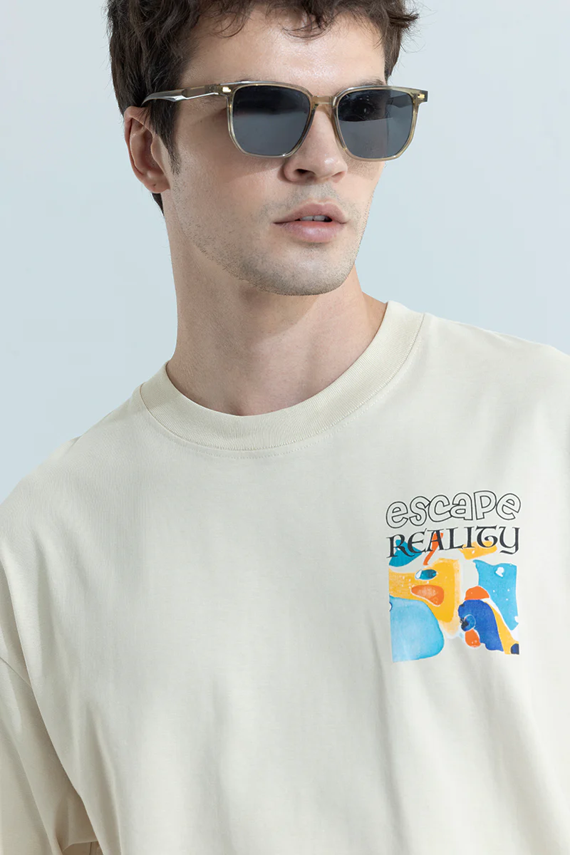Escape Reality Cream Oversized T-Shirt 5 Escape Reality Cream Oversized T-Shirt