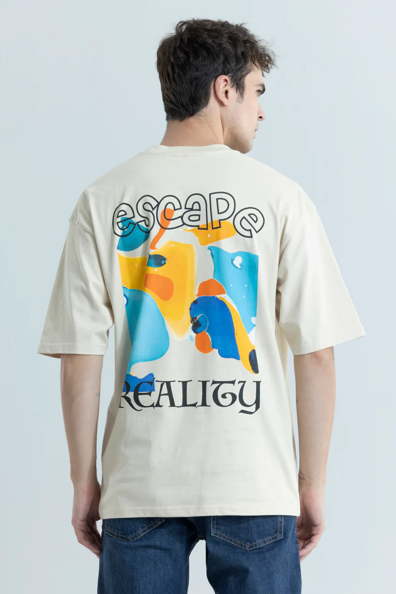 Escape Reality Cream Oversized T-Shirt 7 Escape Reality Cream Oversized T-Shirt