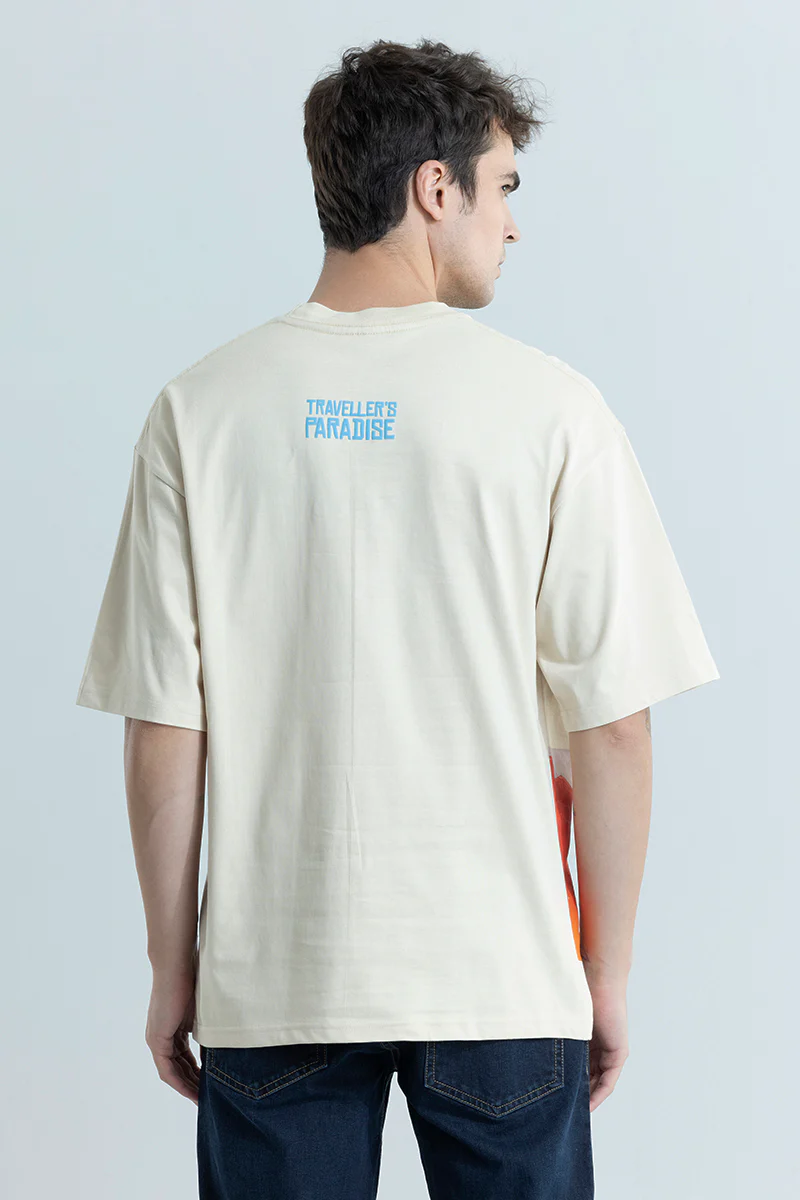 Travellers Paradise White Oversized T-shirt 6 Travellers Paradise White Oversized T-shirt