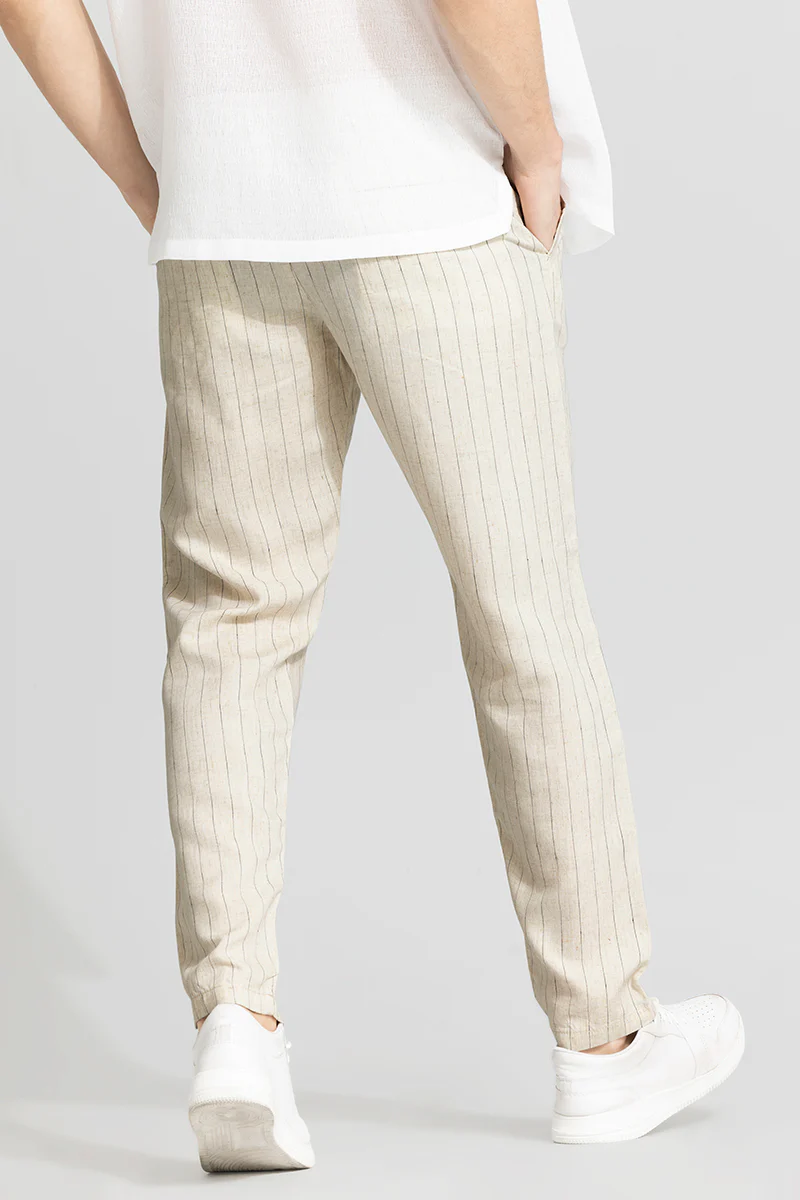 Aurabreeze Off-White Linen Pant 5 Aurabreeze Off-White Linen Pant