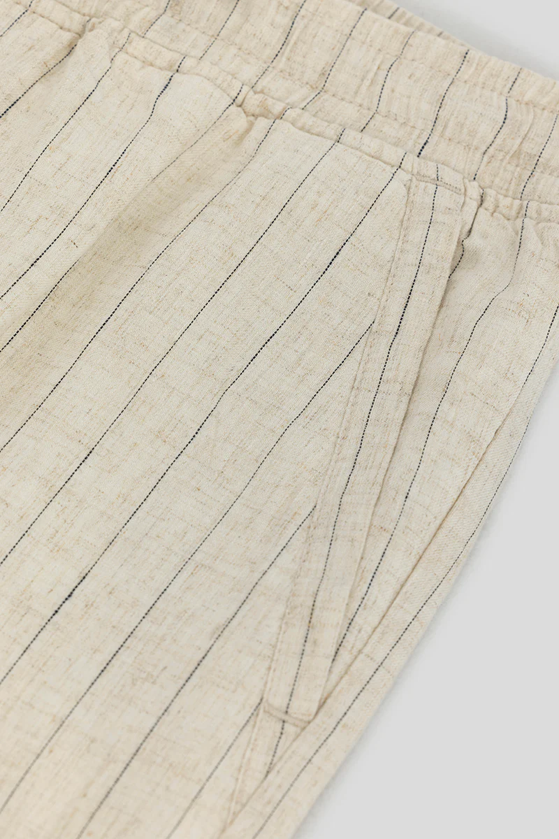 Aurabreeze Off-White Linen Pant 7 Aurabreeze Off-White Linen Pant