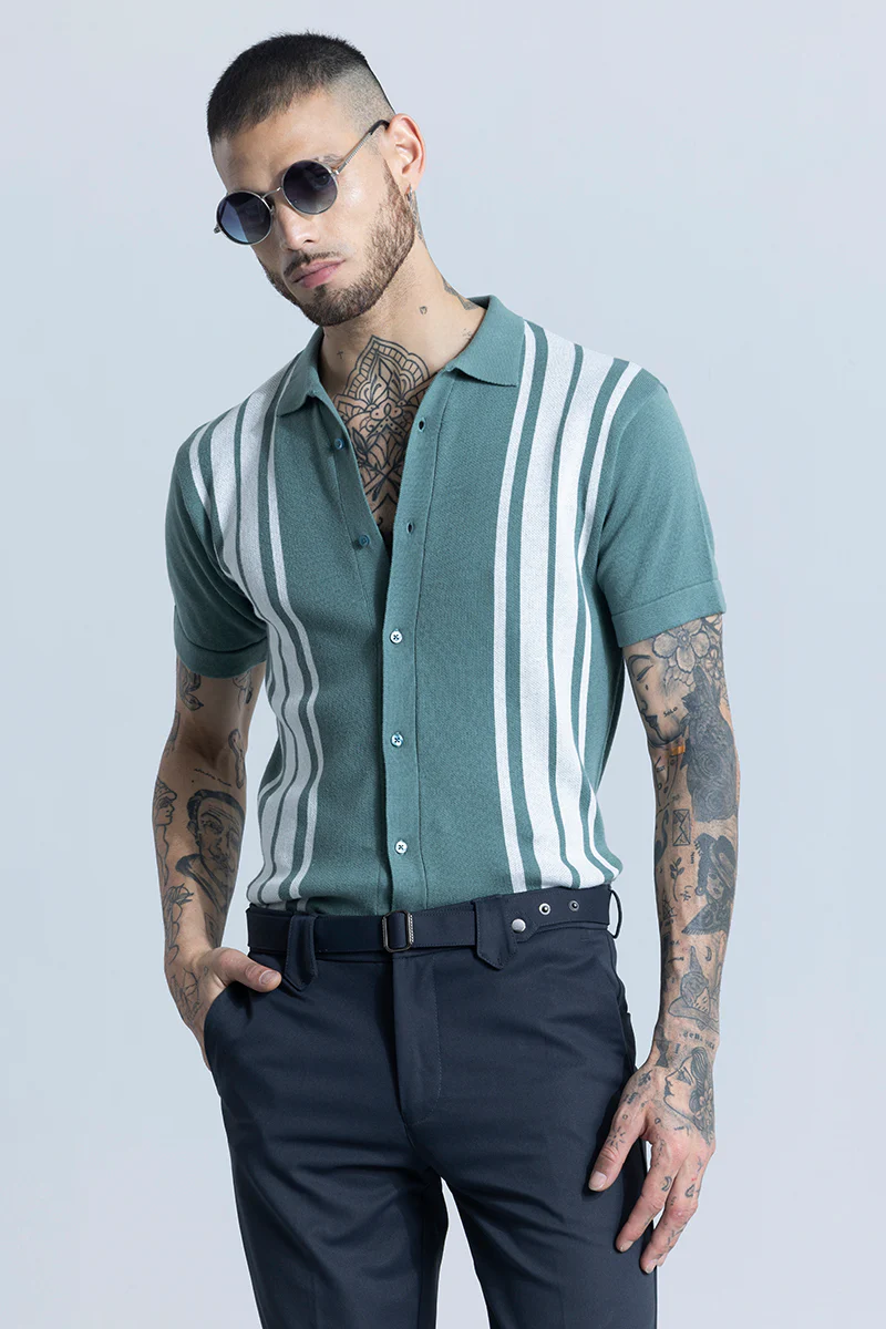 Home 98 Knitline Green Shirt