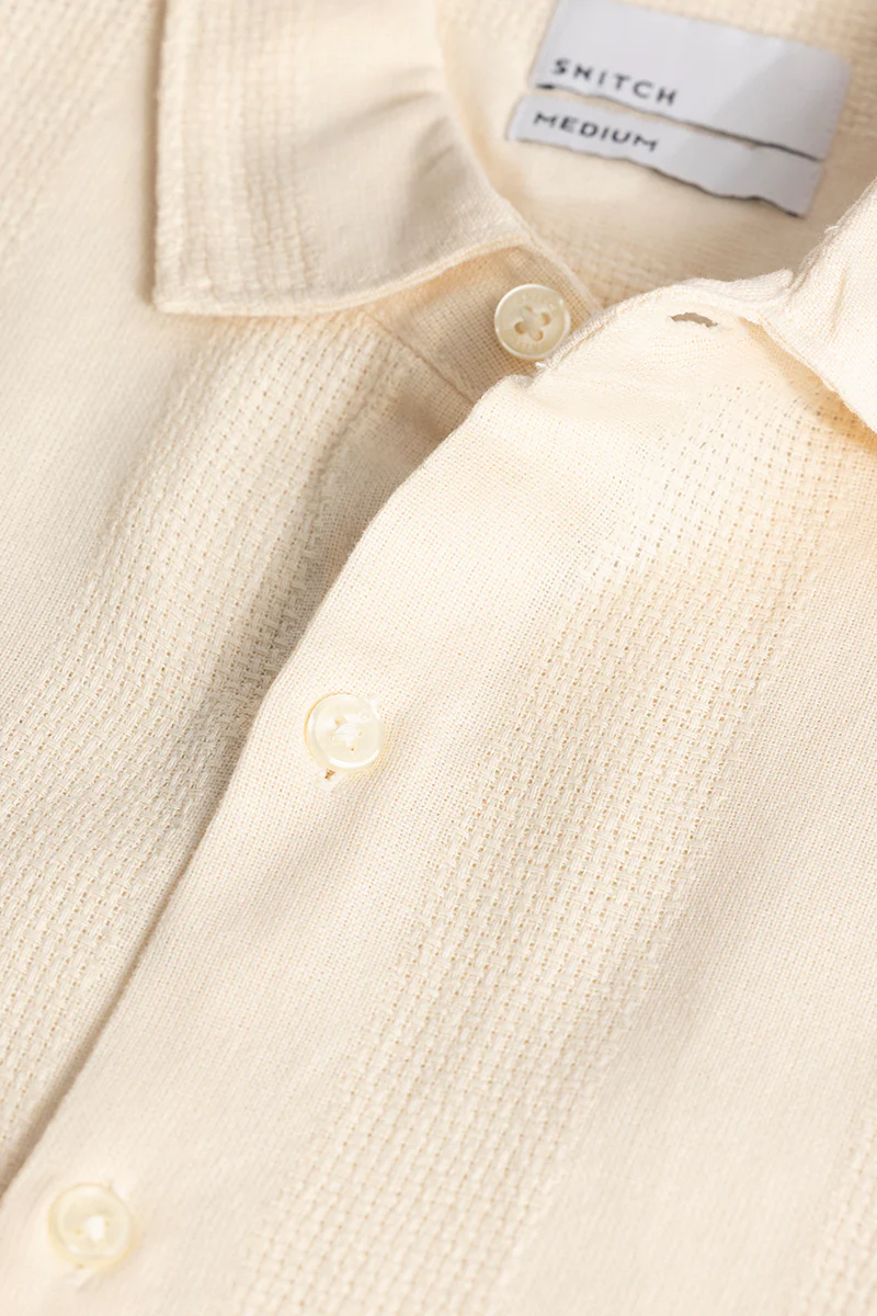 Home 96 Cosmic Crush Cream Self Stripe Shirt
