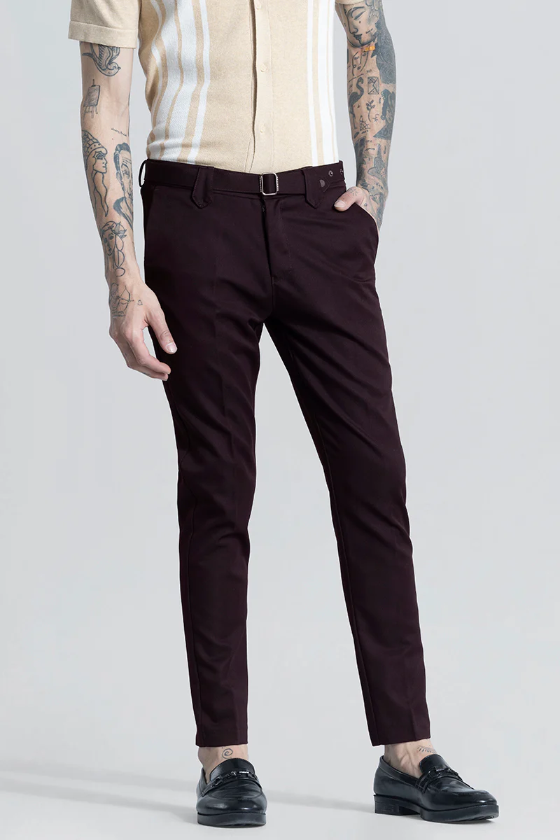 Flex Fit Burgundy Formal Trouser 5 Flex Fit Burgundy Formal Trouser