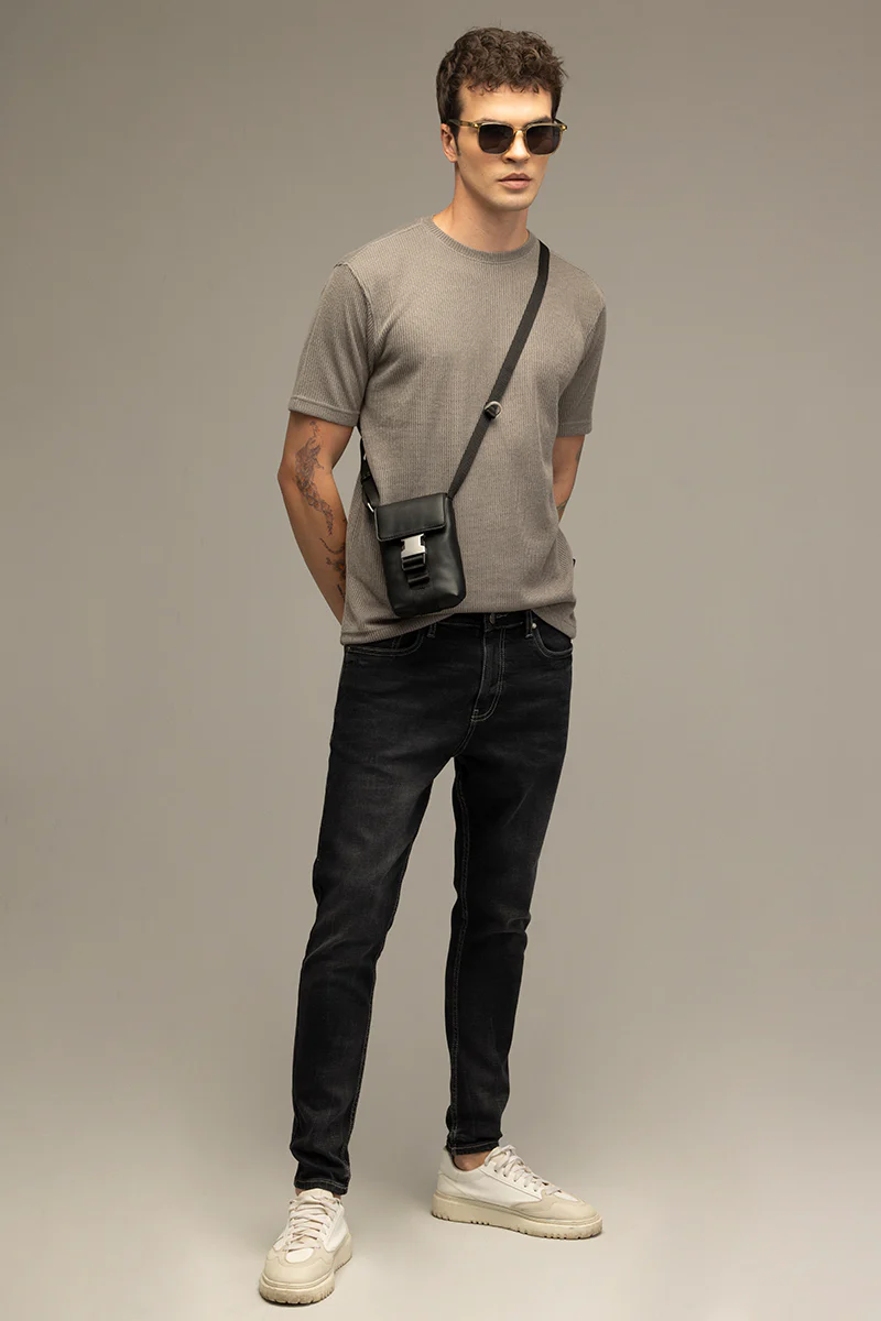 Home 84 Waffle Weave Grey T-Shirt