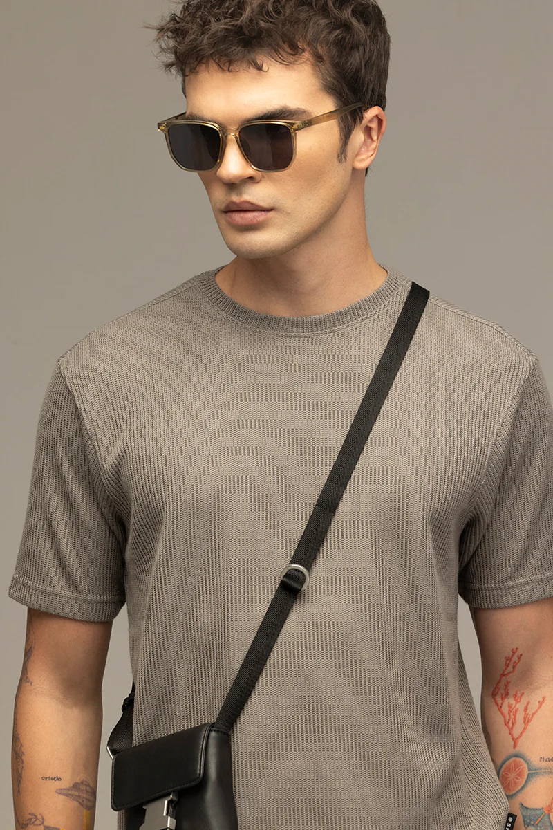Home 85 Waffle Weave Grey T-Shirt