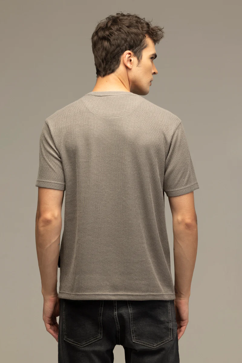 Waffle Weave Grey T-Shirt 6 Waffle Weave Grey T-Shirt