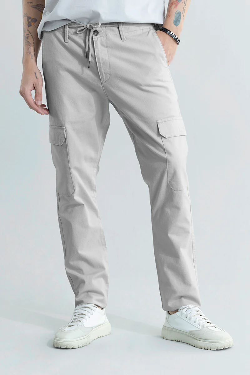 Home 65 City Breeze Grey Linen Cargo Pant