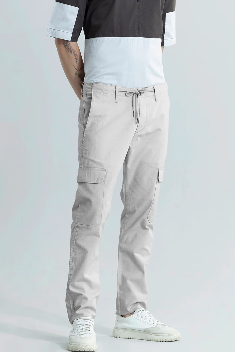 City Breeze Grey Linen Cargo Pant 6 City Breeze Grey Linen Cargo Pant