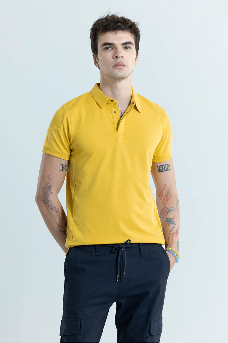 Home 59 Urbanoid Yellow Polo T-Shirt