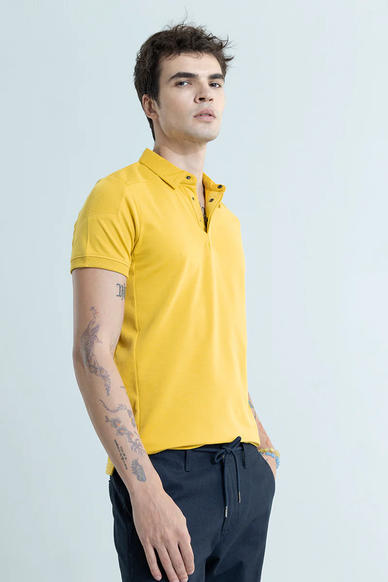 Home 61 Urbanoid Yellow Polo T-Shirt