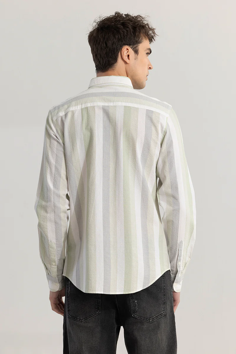 Dapper Stripe Moss Green Shirt 8 Dapper Stripe Moss Green Shirt