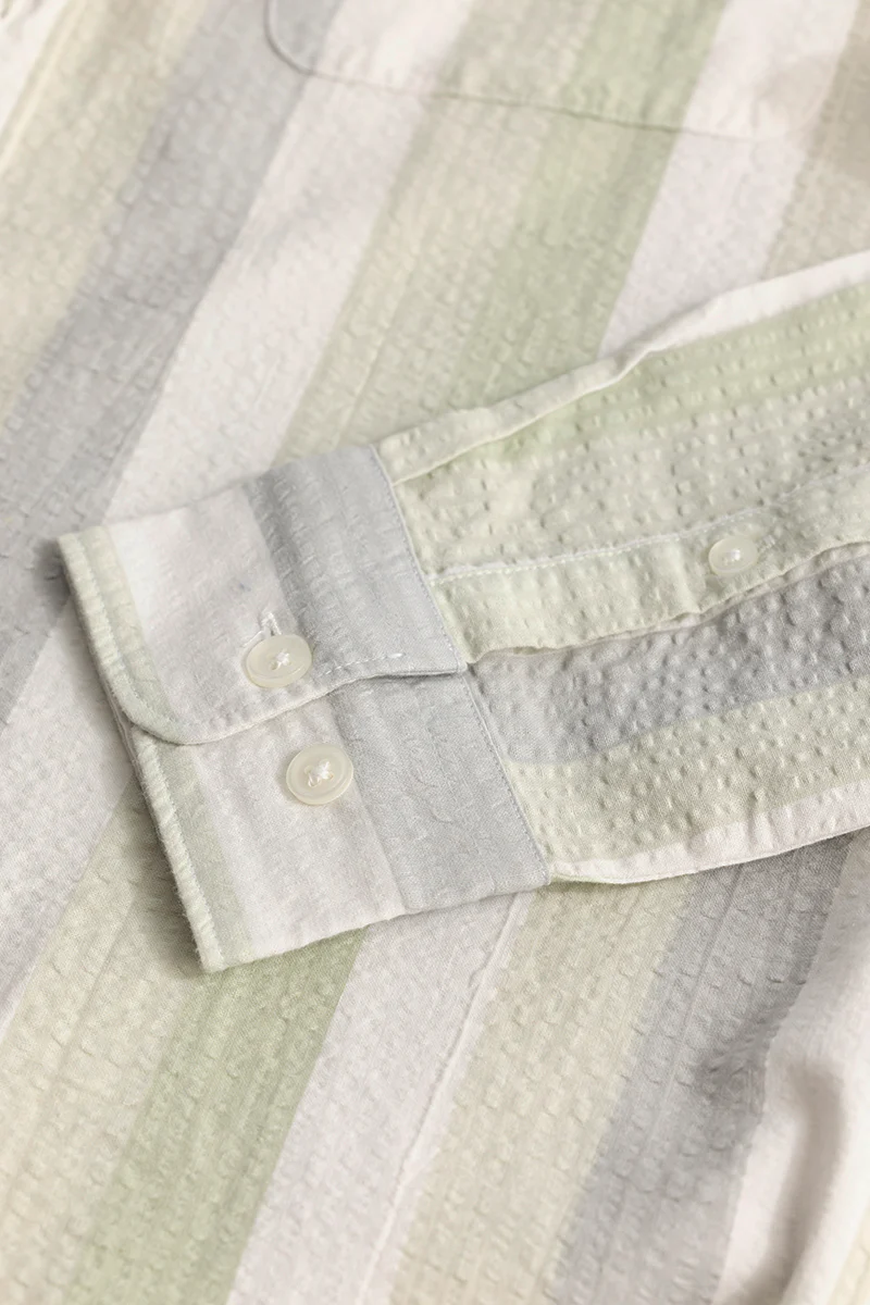 Dapper Stripe Moss Green Shirt 9 Dapper Stripe Moss Green Shirt