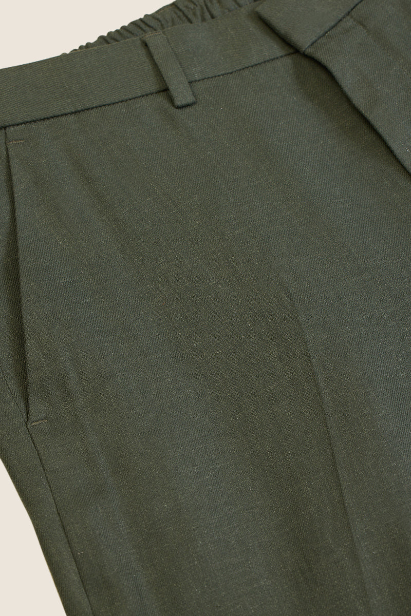 Home 33 Urban Finesse Olive Linen Trouser