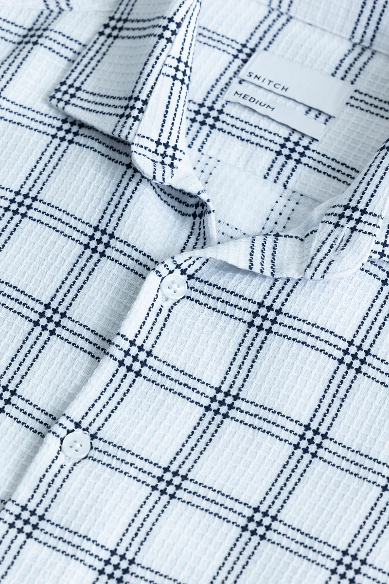Home 27 Gridon White Checks Shirt