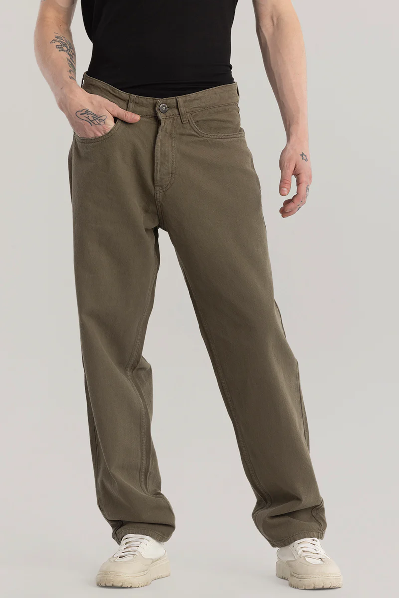 Home 23 Evader Brown Baggy Fit Jeans