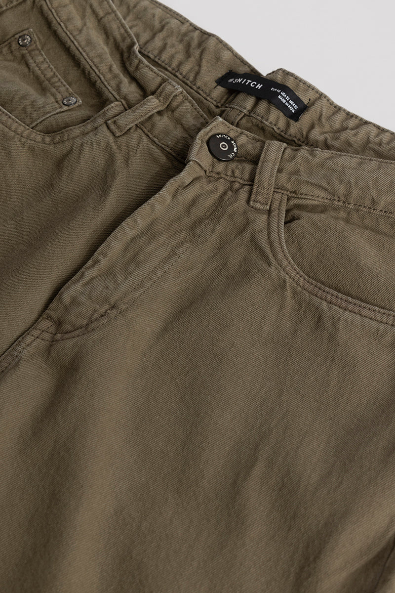 Home 24 Evader Brown Baggy Fit Jeans