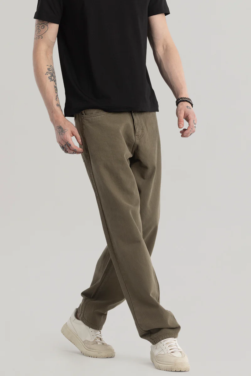 Evader Brown Baggy Fit Jeans 4 Evader Brown Baggy Fit Jeans