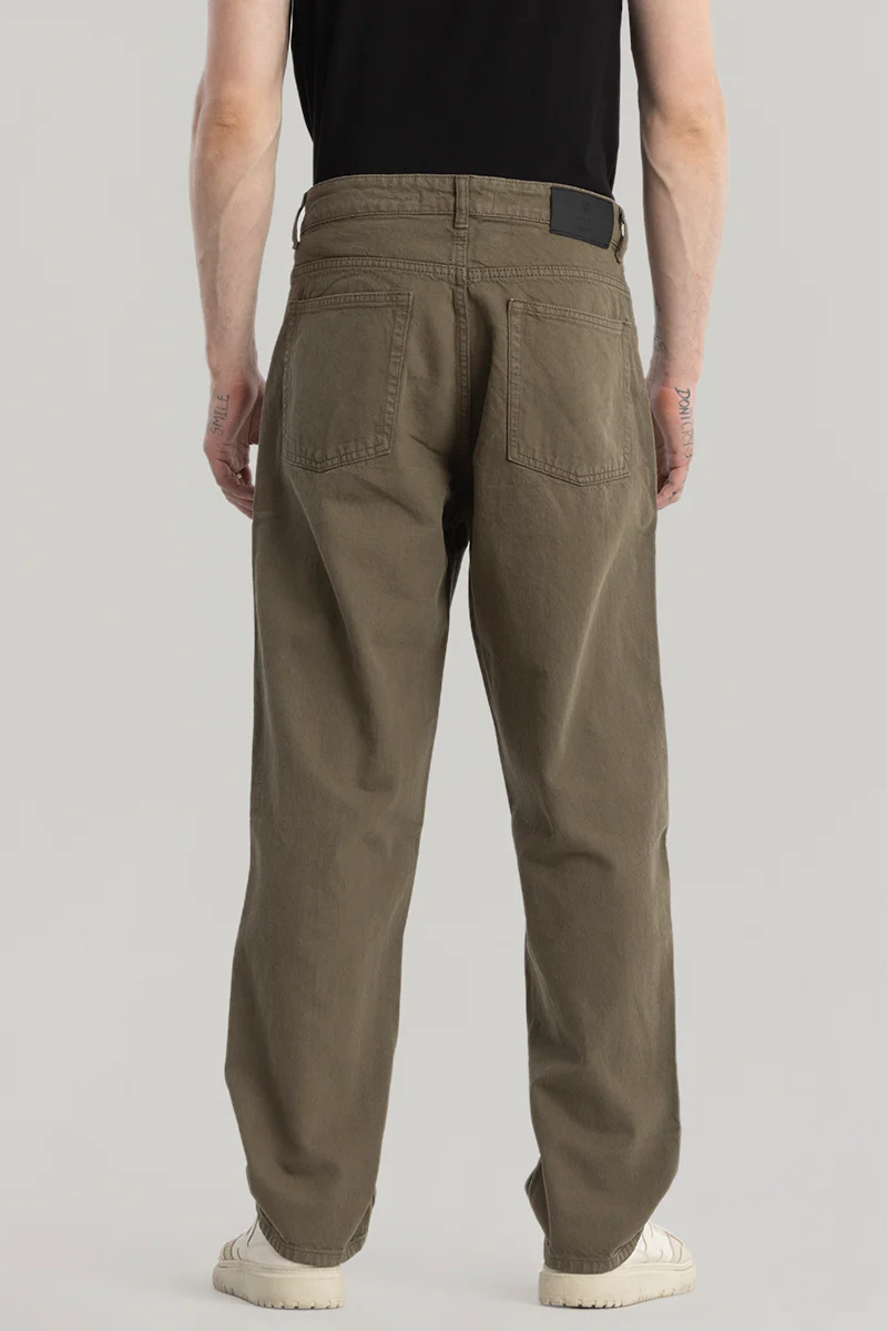 Evader Brown Baggy Fit Jeans 7 Evader Brown Baggy Fit Jeans