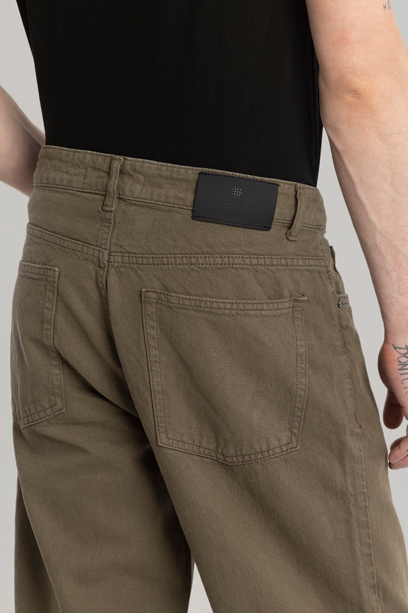 Evader Brown Baggy Fit Jeans 8 Evader Brown Baggy Fit Jeans