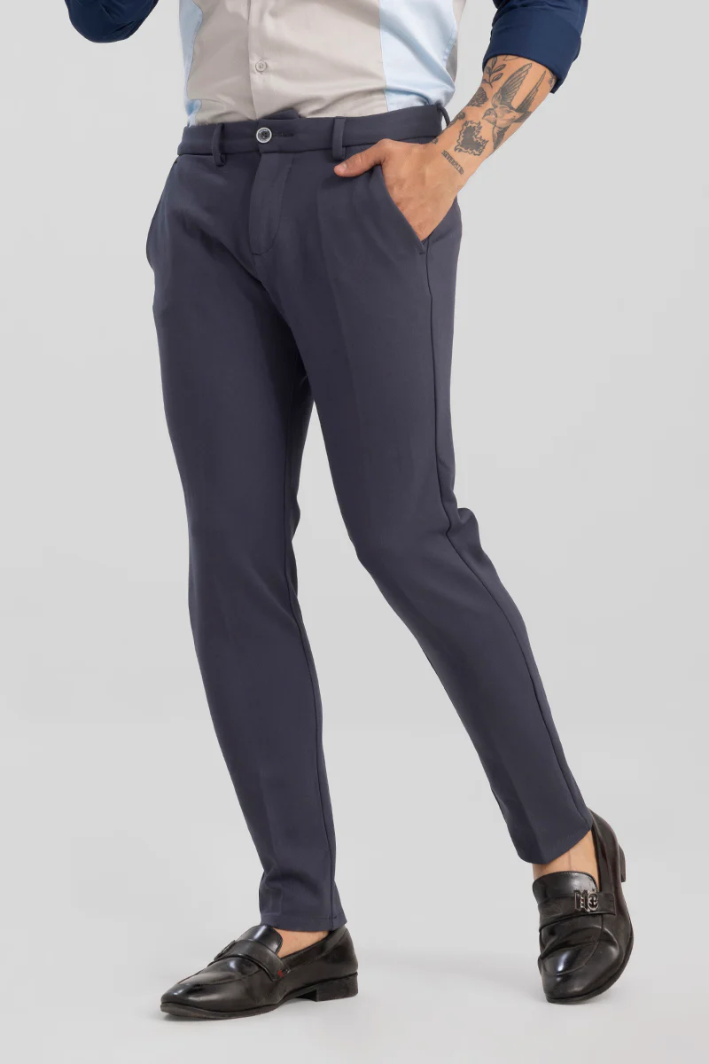 Active Plum Grey Stretch Pants 4 Active Plum Grey Stretch Pants