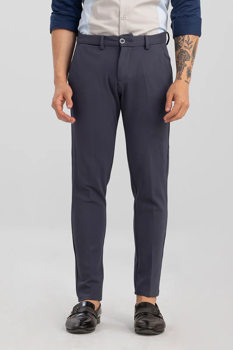 Active Plum Grey Stretch Pants 5 Active Plum Grey Stretch Pants