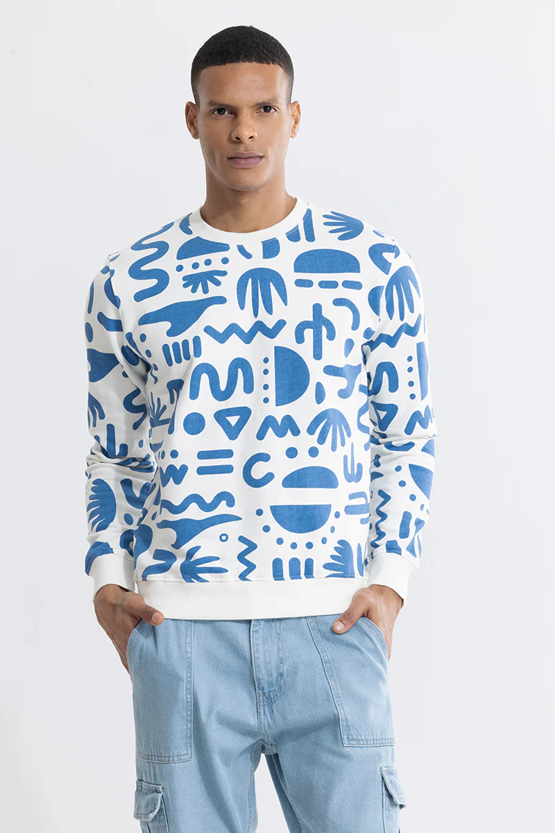 Abstract Desert White Sweatshirt 5 Abstract Desert White Sweatshirt