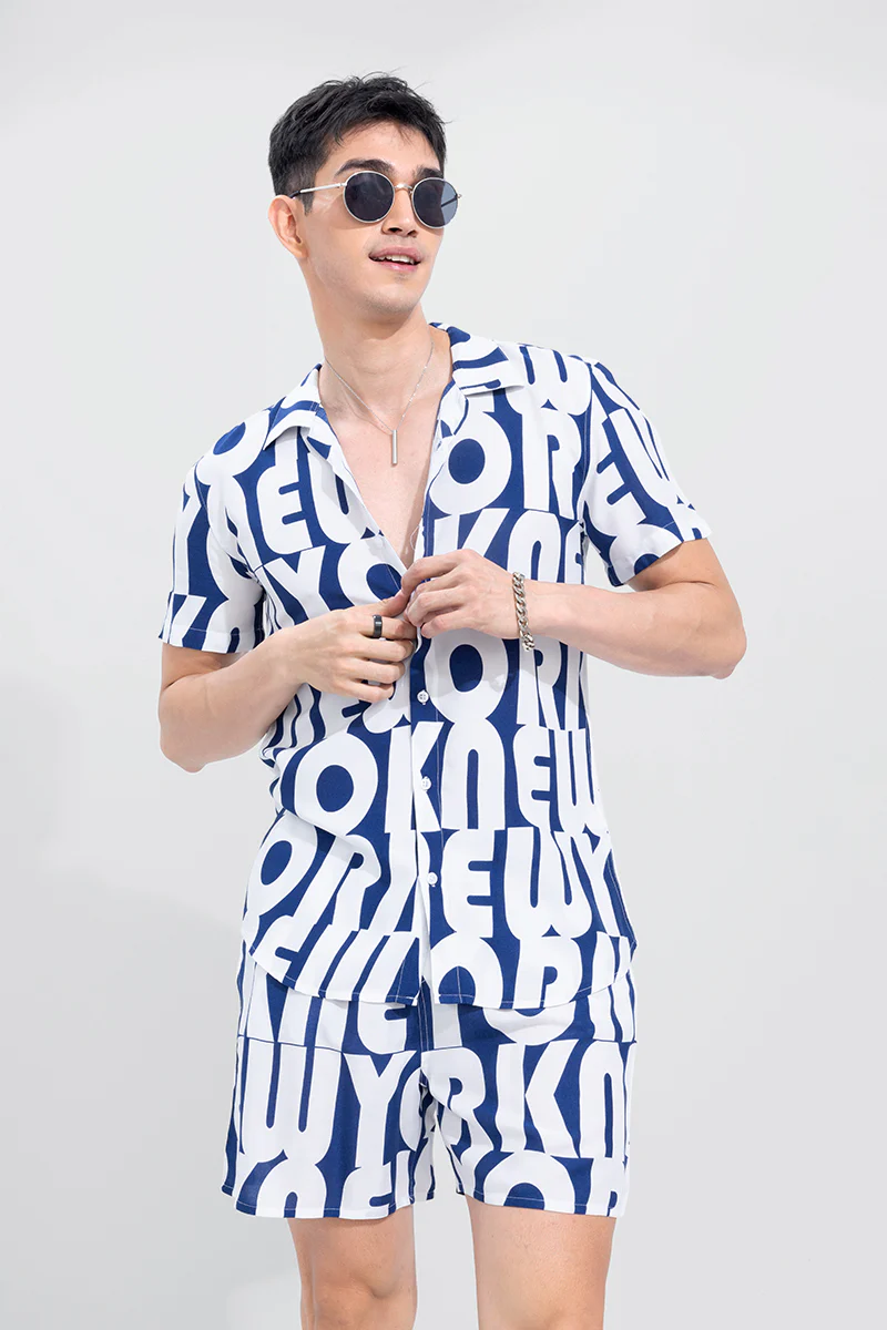 Typo Blue Co-Ords