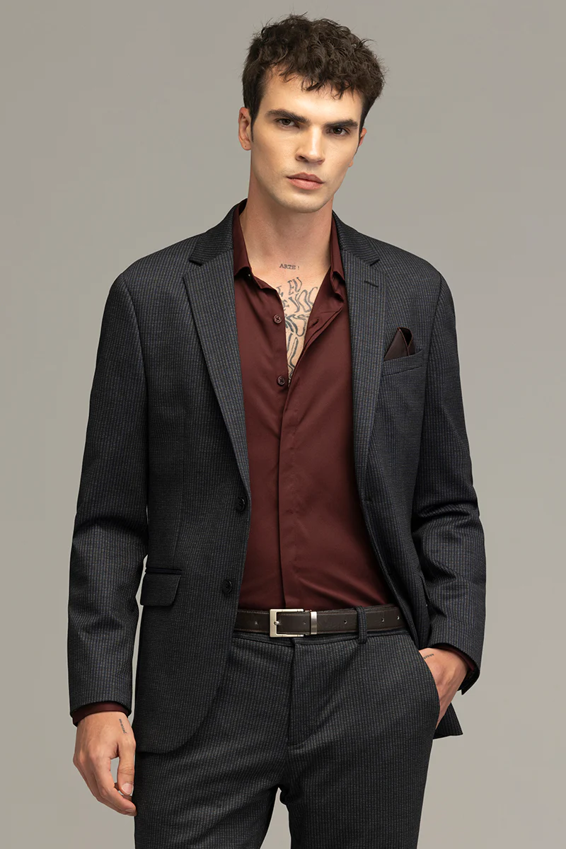 Formal Attire Shadow Grey Suit Blazer