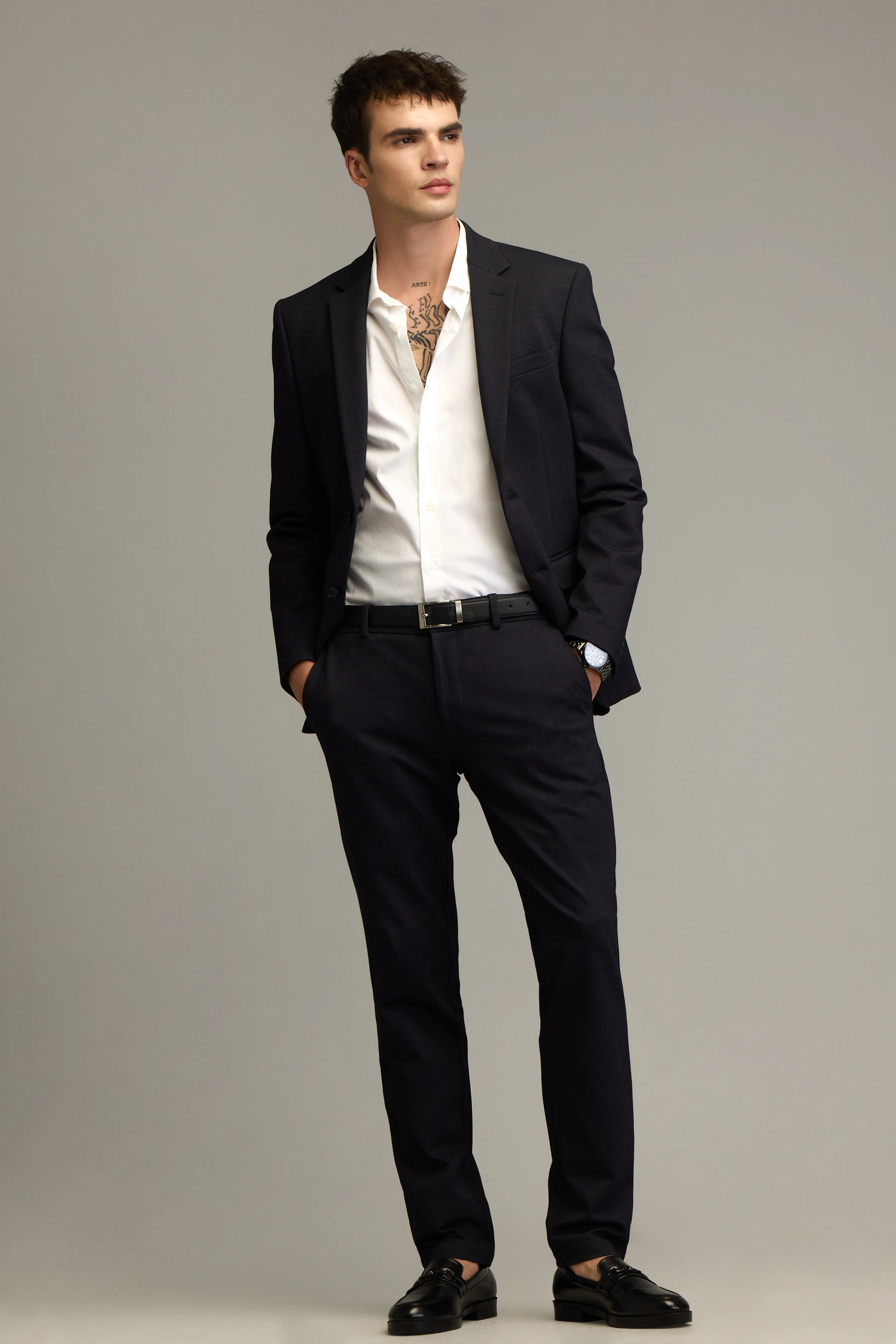 Classic Cut Navy Suit Blazer 6 Classic Cut Navy Suit Blazer