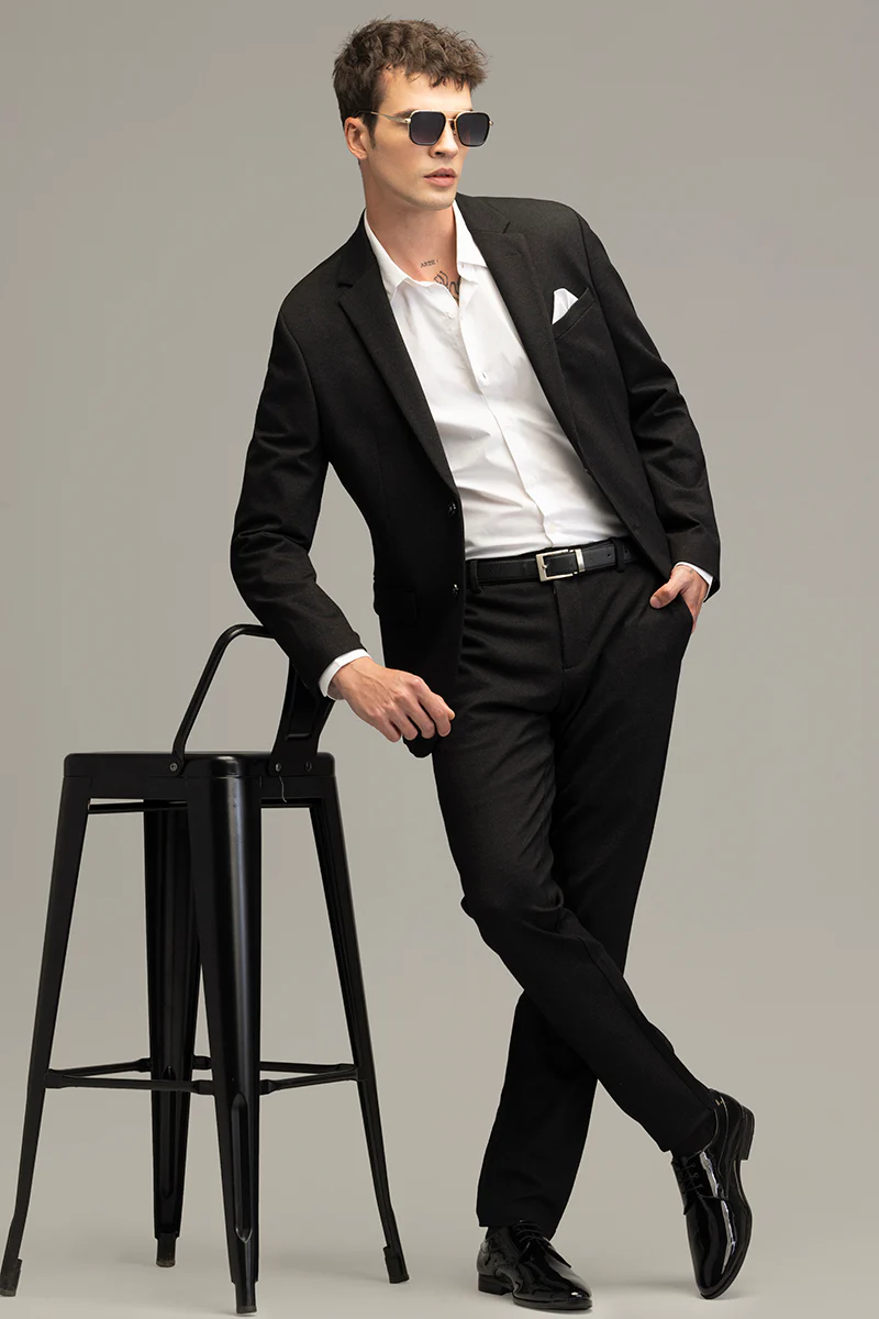 Classic Cut Black Suit Blazer